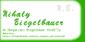 mihaly biegelbauer business card